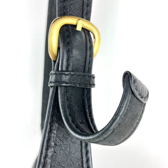 Fossil Black Leather Purse Shoulder Saddle Bag - Picture 6 of 10